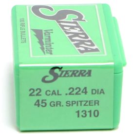 Sierra Varminter 22Cal 224 Dia , 45gr Spitzer lövedék 