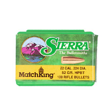 Sierra  Matchking   22Cal .224 Dia . 52 gr HPBT lövedék .
