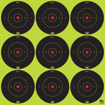 Pro-shot Reaktív lőlap- Zöld hátteres "2 méretben