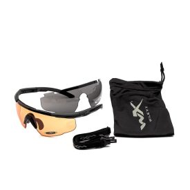   Wiley X Saber Advanced Safety Glasses - Grey & Light Rust Shields