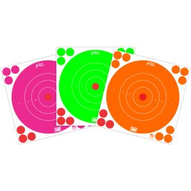   Splatter Shot® 8" Hi-Vis Flourescent Orange, Pink, & Green - 2 Each - Peel & Stick - 6 Pack