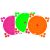Splatter Shot® 8" Hi-Vis Flourescent Orange, Pink, & Green - 2 Each - Peel & Stick - 6 Pack