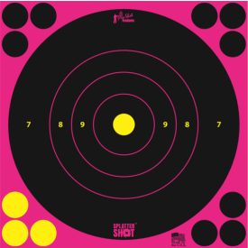   Splatter Shot® 8" Pink Bullseye Target - Peel & Stick - 6 Pack