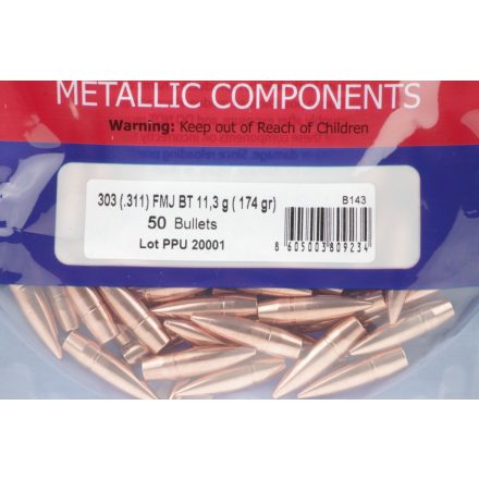 PPU 303  FMJ BT  174 gr 11,3g 50 darabos kiszerelésben