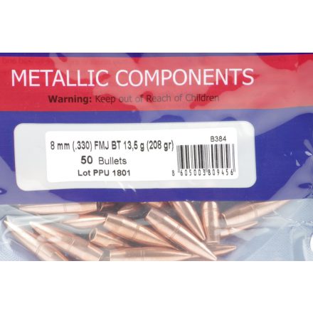 PPU  8MM  (.330)  208 grs FMJ BT 13,5g 50 darabos kiszerelésebn