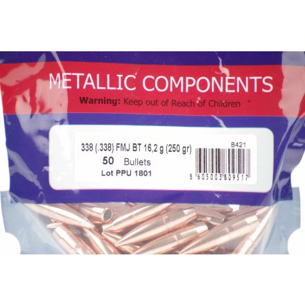 PPC .338  FMJ BT 250 grs  16,2 50 darabos kiszerelésben