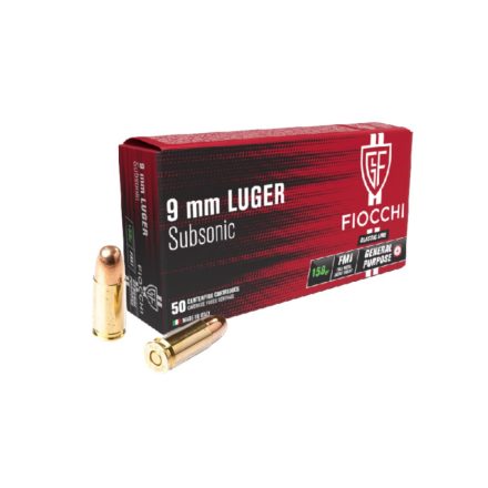 Fiocchi 9mm Luger (9x19) FMJ SUB 158gr