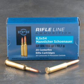 PPU 6.5x54 Mannlicher SP RN 156gr